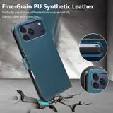 JHWVVTF Wallet Flip Case for iPhone 17 Pro, RFID-Blocking (Navy Blue), view 6
