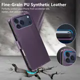 JHWVVTF Wallet Flip Case for iPhone 17 Pro, RFID-Blocking (Purple), view 6