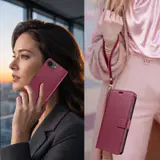 JHWVVTF Wallet Flip Case for iPhone 16E/17E, RFID-Blocking (Wine Red), view 2
