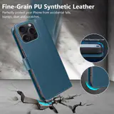 JHWVVTF Wallet Flip Case for iPhone 15 Pro Max, RFID-Blocking (Navy Blue), view 6