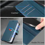 JHWVVTF Wallet Flip Case for iPhone 15 Pro Max, RFID-Blocking (Navy Blue), view 7