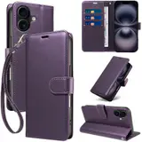 JHWVVTF Wallet Case for iPhone 16, RFID-Blocking, 3 Card Slots (Purple), view 1