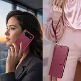 JHWVVTF Wallet Flip Case for iPhone Air, RFID-Blocking (Wine Red), view 2