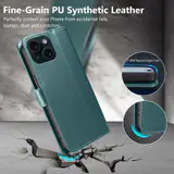JHWVVTF Wallet Flip Case for iPhone 15 Plus, RFID-Blocking (Teal Green), view 6