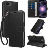 JHWVVTF Wallet Flip Case for iPhone 16E/17E, RFID-Blocking (Black), view 1
