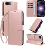 JHWVVTF Wallet Flip Case for iPhone 16E/17E, RFID-Blocking (Rose Gold), view 1