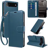 JHWVVTF Wallet Flip Case for iPhone Air, RFID-Blocking (Navy Blue), view 1