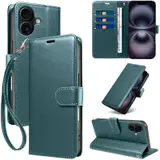 JHWVVTF Wallet Flip Case for iPhone 16 Plus, RFID-Blocking (Teal Green), view 1