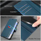 JHWVVTF Wallet Flip Case for iPhone 16 Pro, RFID-Blocking (Navy Blue), view 7