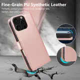 JHWVVTF Wallet Flip Case for iPhone 16 Pro Max, RFID-Blocking (Rose Gold), view 6