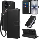JHWVVTF Wallet Case for iPhone 17, RFID-Blocking, 3 Card Slots (Black), view 1