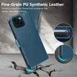 JHWVVTF Wallet Flip Case for iPhone 15 Plus, RFID-Blocking (Navy Blue), view 6