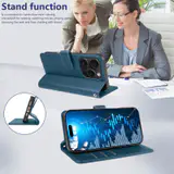 JHWVVTF Wallet Flip Case for iPhone 16 Pro Max, RFID-Blocking (Navy Blue), view 5