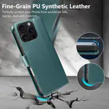 JHWVVTF Wallet Flip Case for iPhone 16 Pro Max, RFID-Blocking (Teal Green), view 6