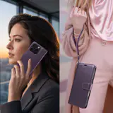 JHWVVTF Wallet Flip Case for iPhone 16 Pro Max, RFID-Blocking (Purple), view 2