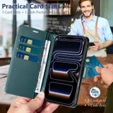 JHWVVTF Wallet Flip Case for iPhone 17 Pro Max, RFID-Blocking (Teal Green), view 3