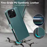 JHWVVTF Wallet Flip Case for iPhone 16 Pro, RFID-Blocking (Teal Green), view 6